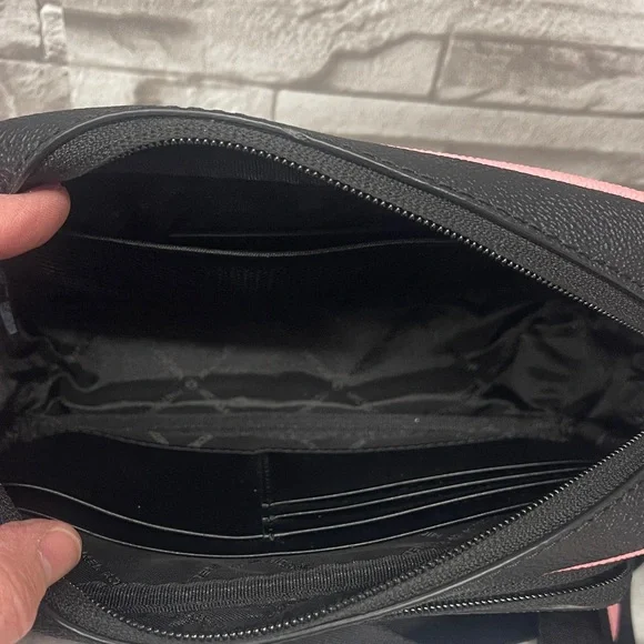 Michael Kors Cooper Colorblock Black and Pink Logo Camera Crossbody & Wallet Set - Picture 11 of 15